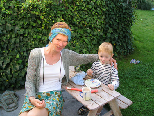 Sacha met David bij El